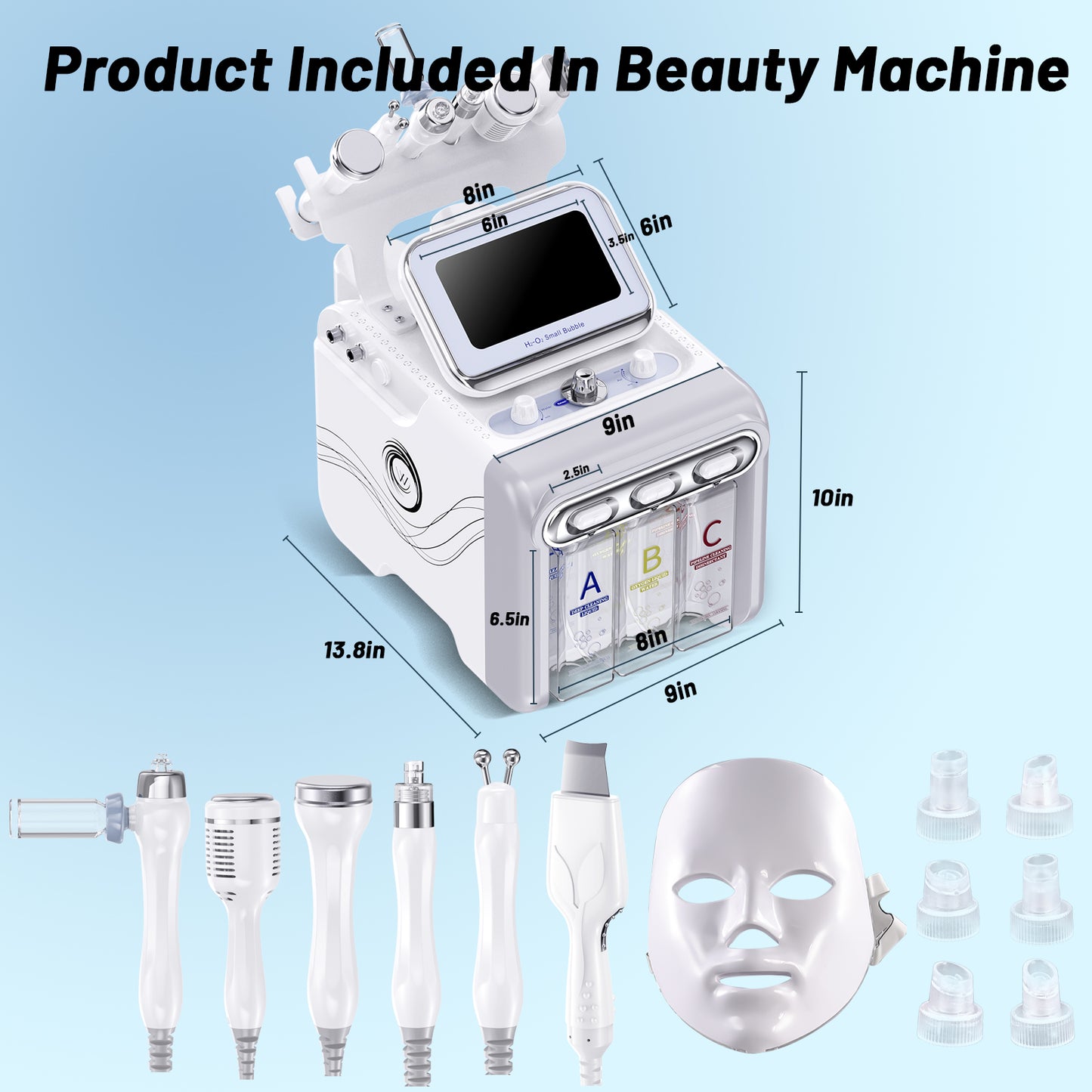 7-in-1 Hydro Aqua Dermabrasion Machine With LED Mask