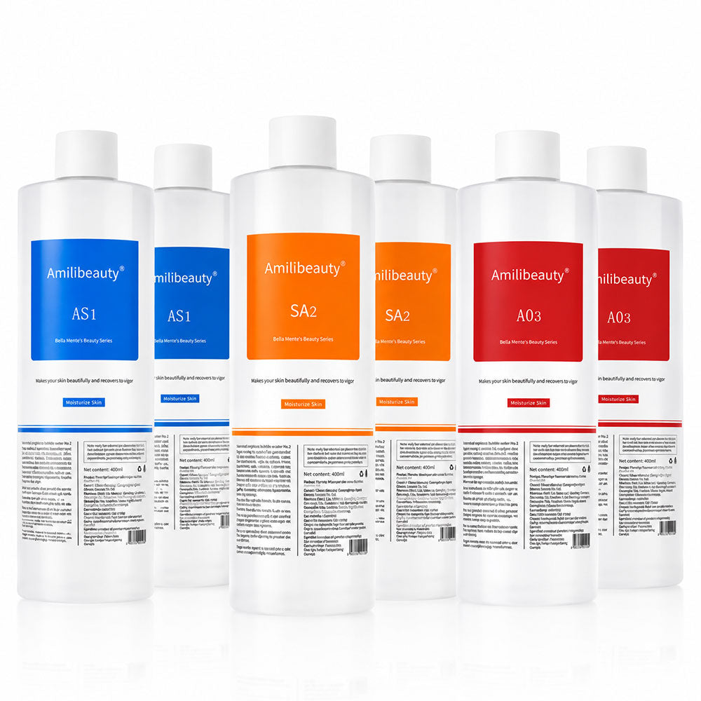 Hydrogen Oxygen Facial Special Serums Solution for Facial Cleansing, Face Skin Care, Hydrating 400ml（6 Bottles）