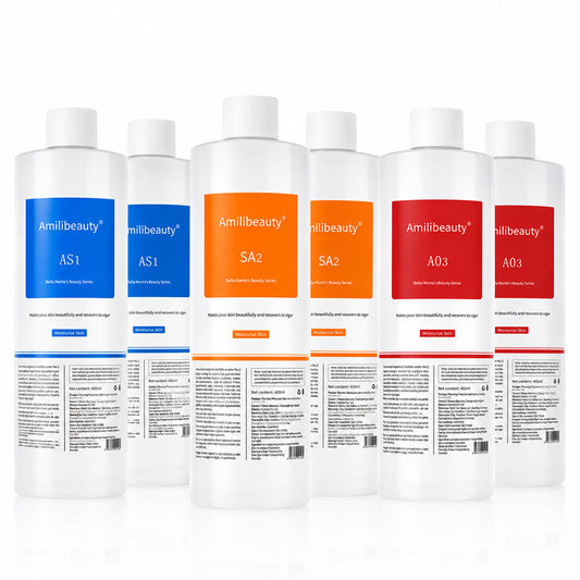 Hydrogen Oxygen Facial Special Serums Solution for Facial Cleansing, Face Skin Care, Hydrating 400ml（6 Bottles）