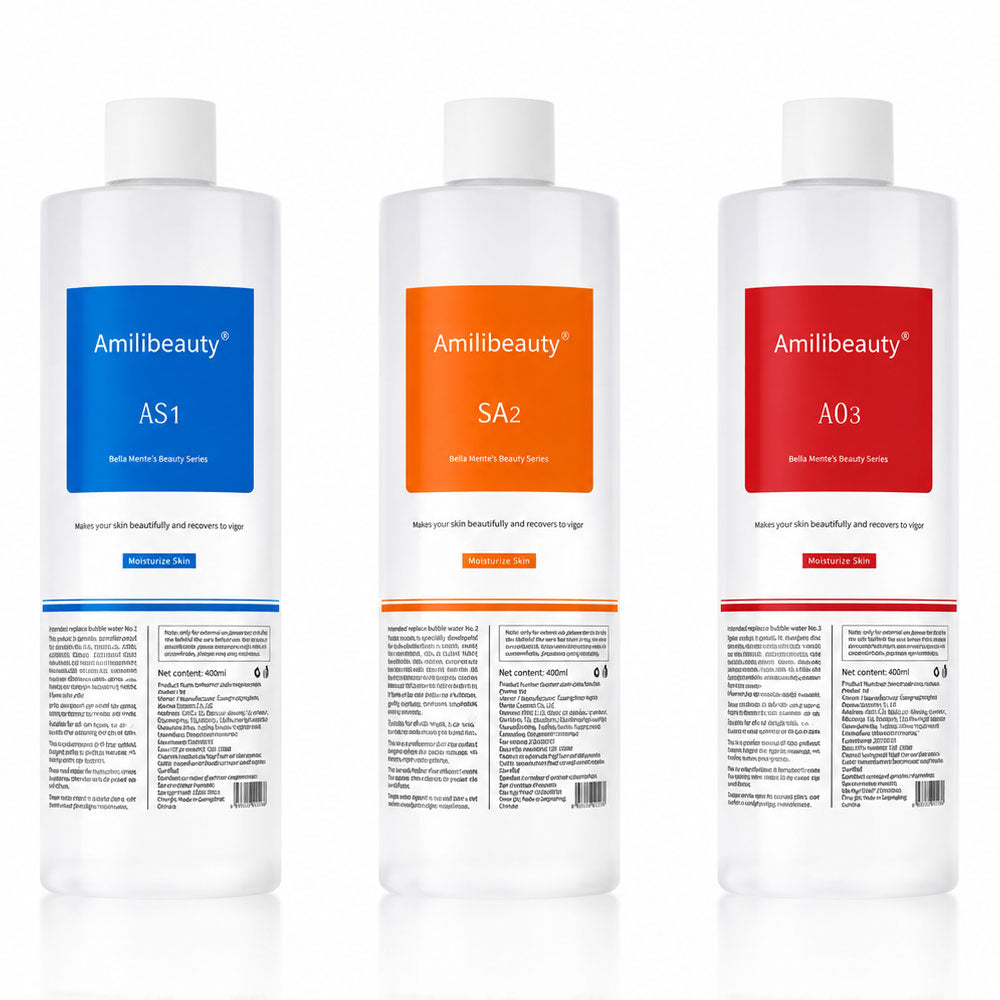 Hydrogen Oxygen Facial Special Serums Solution for Facial Cleansing, Face Skin Care, Hydrating 400ml（6 Bottles）