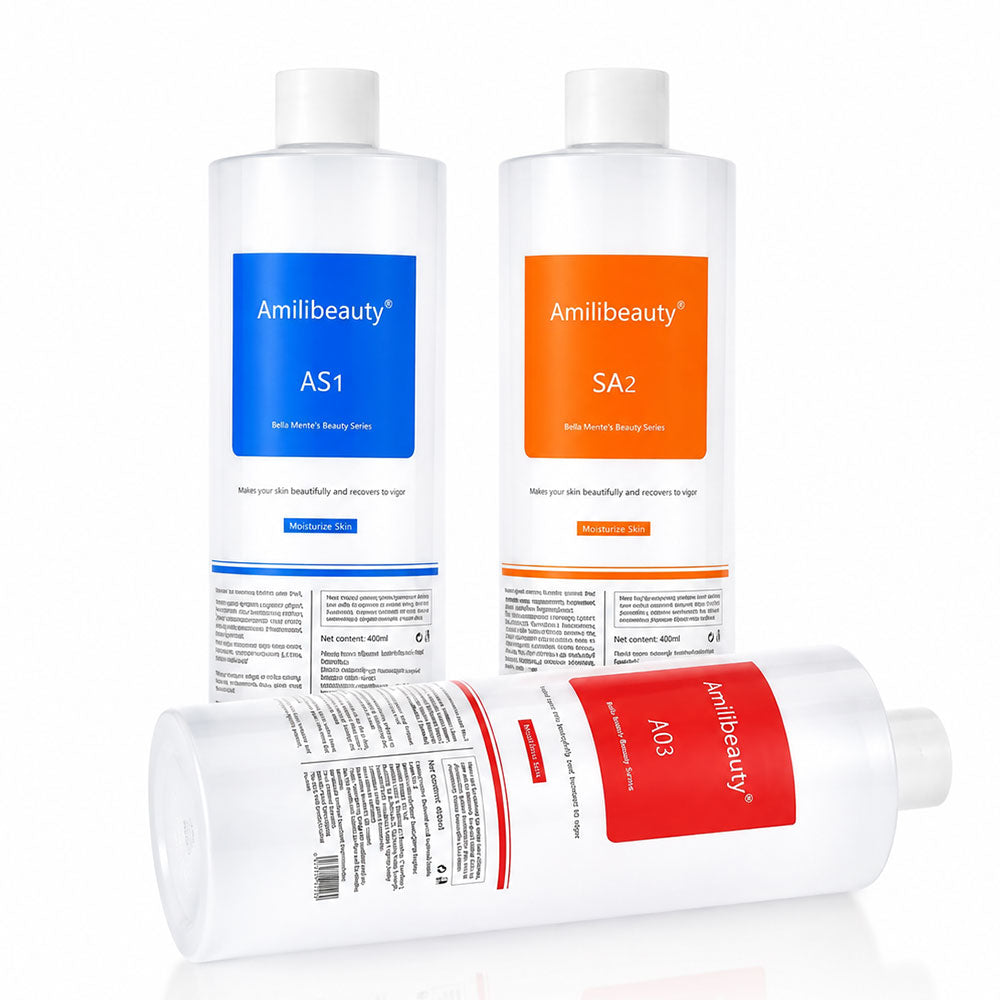 Hydrogen Oxygen Facial Special Serums Solution for Facial Cleansing, Face Skin Care, Hydrating 400ml（6 Bottles）