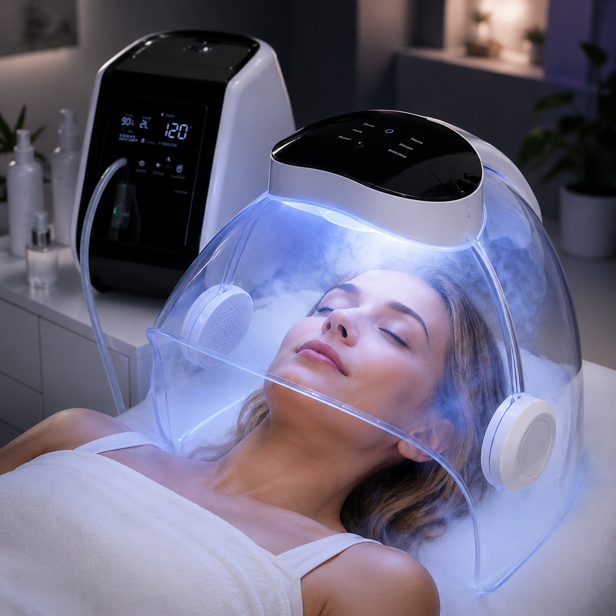 Oxygen Concentrator with Dome Facial Therapy Machine