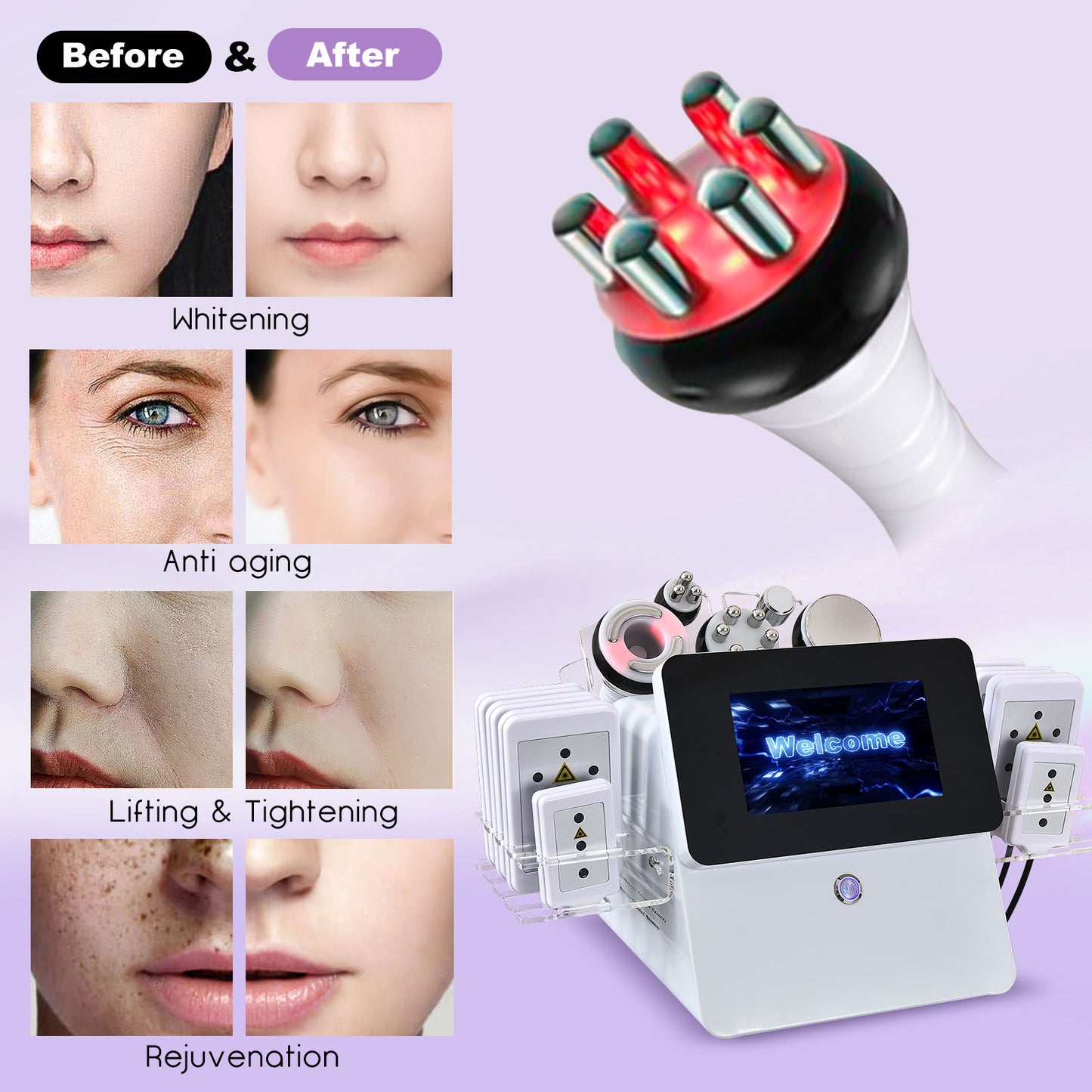 6 in 1  40K Cavitation Machine for Body Fat Removal  Body Slimming