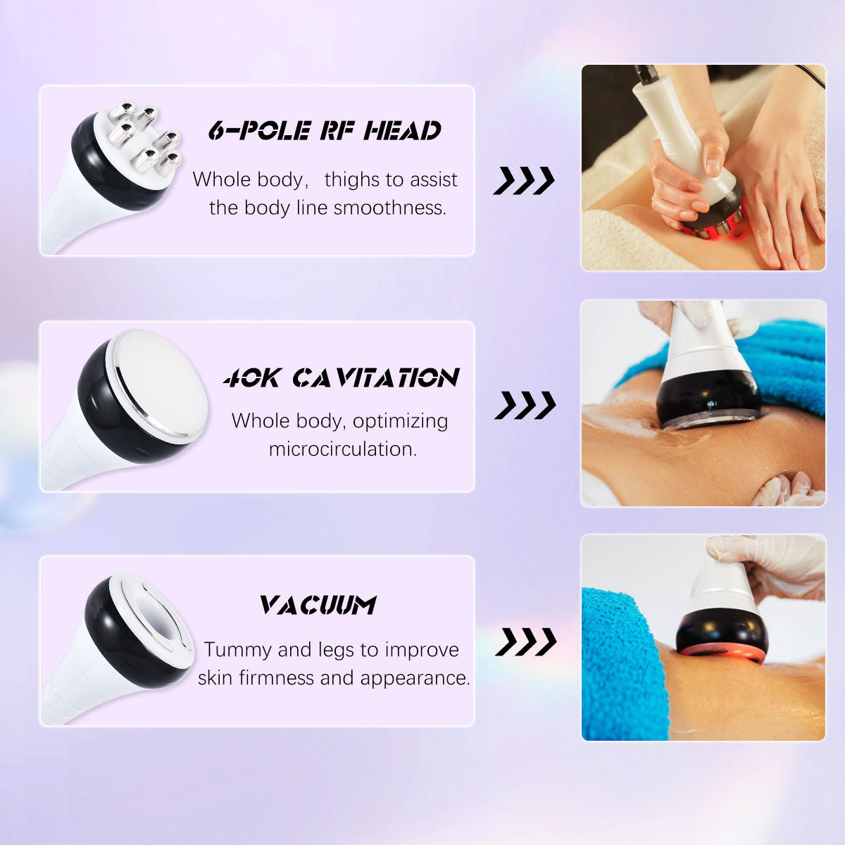 6 in 1  40K Cavitation Machine for Body Fat Removal  Body Slimming